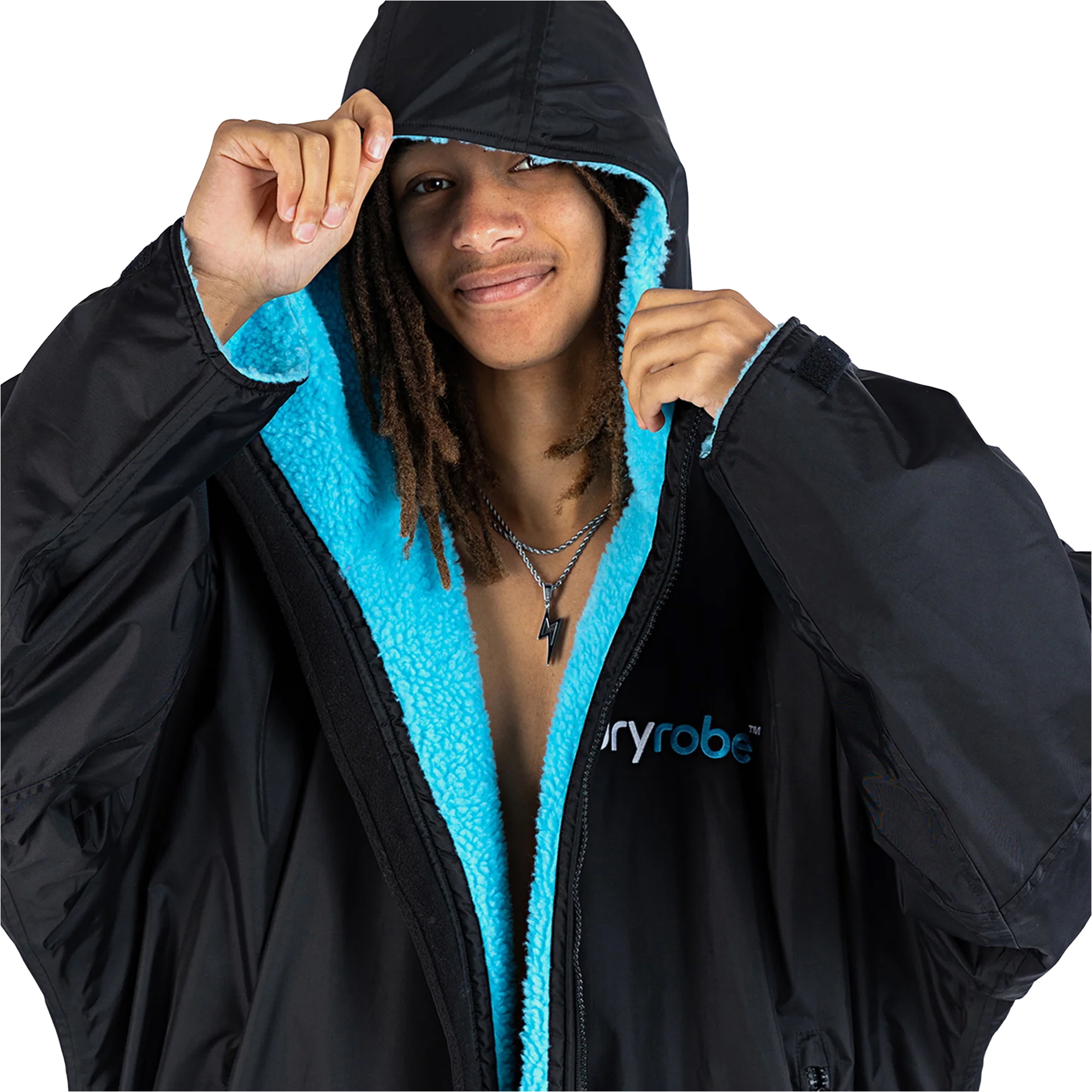 2026 Dryrobe Advance Langarm-Umkleidemantel DALSV3  Black / Blau